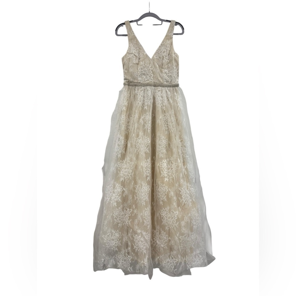 Sweet Love Ivory Lace Beaded Maxi Dress Wedding Bridal Lulu’s Women’s Small